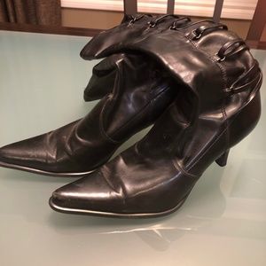 Franco Sarto black leather boots